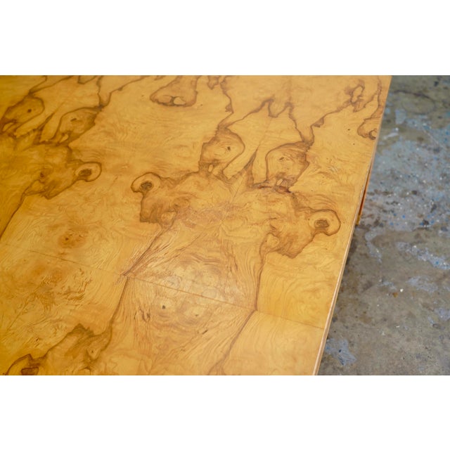 1970s Attributed to Milo Baughman for Thayer Coggin Large Burlwood Coffee / Cocktail Table For Sale - Image 11 of 16