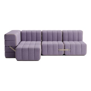 Curt Modular Set - Flexible Small Corner Sofa - Dama - 0039 (Lilac) by Ambivalenz, Set of 9 For Sale