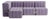 Curt Modular Set - Flexible Small Corner Sofa - Dama - 0039 (Lilac) by Ambivalenz, Set of 9 For Sale