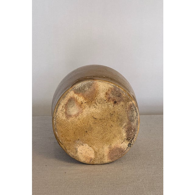 American 1900s Antique Salt Glaze Stoneware Jug For Sale - Image 3 of 4