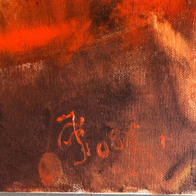 Original painting on stretched canvas 16 x 20 signed bottom right Hungarian artist Unframed (Agora Gallery show NY )