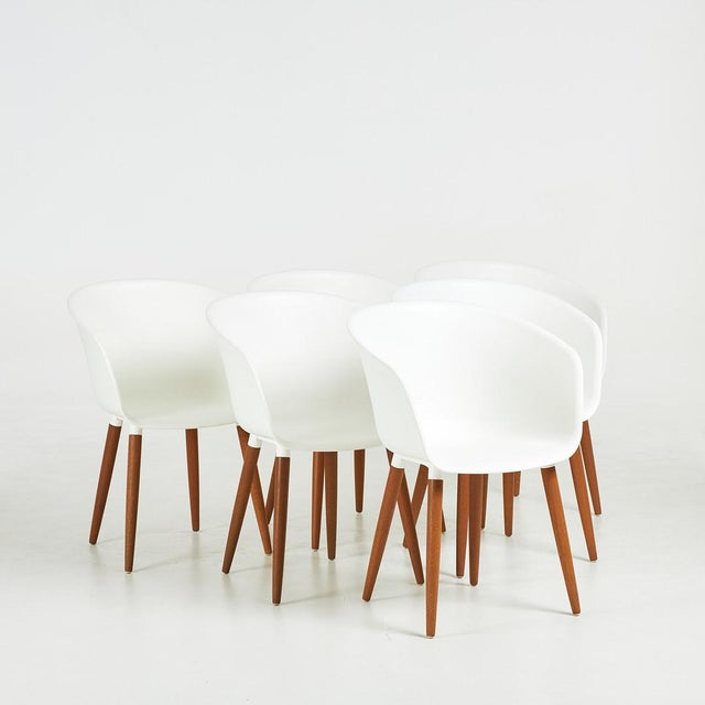 Grönsta Chairs with Polypropylene Seats and Eucalyptus Legs from Ikea, 2010s, Set of 6 For Sale - Image 6 of 6