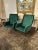 Mid-Century Modern Pair of Italian Green Velvet Mid Century Modern Chairs For Sale - Image 3 of 8