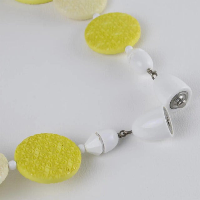 Angela Caputi Banana and Citrus Textured Resin Necklace For Sale - Image 12 of 15