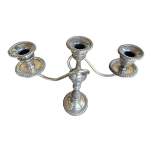 Antique Sterling Silver Candelabra Three Piece Stamped