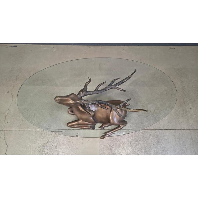 Brass Deer Coffee Table, 1970s For Sale - Image 4 of 13