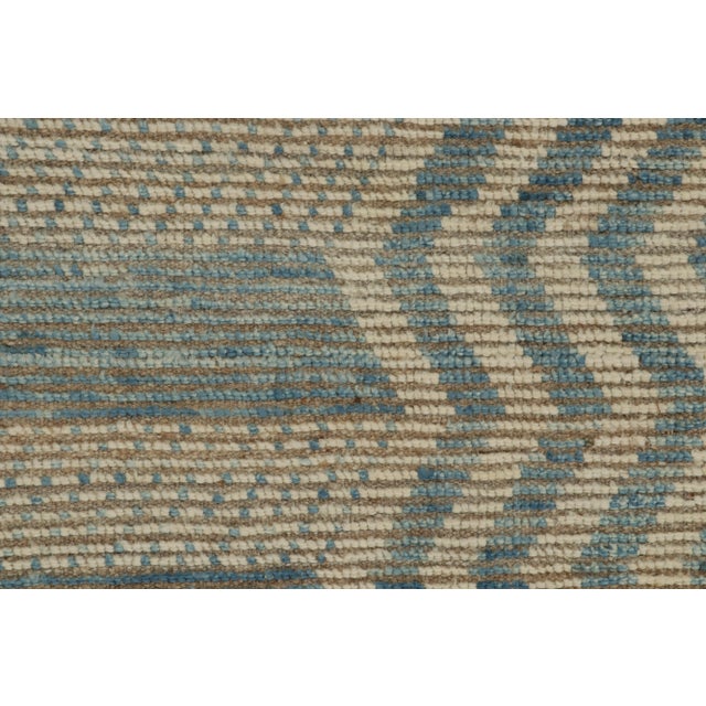 Rug & Kilim’s Modern Rug with Beige-brown Geometric Patterns - 6x9 For Sale In New York - Image 6 of 7