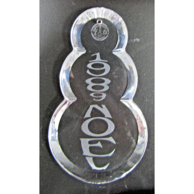 1980s Baccarat Crystal Boxed Christmas Ornaments 1985, 1987, 1988, 1989, 1995, 1998 For Sale - Image 5 of 10