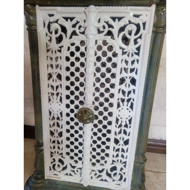 Antique 1910s Belgium Calorifere Enameled Stove For Sale - Image 11 of 12