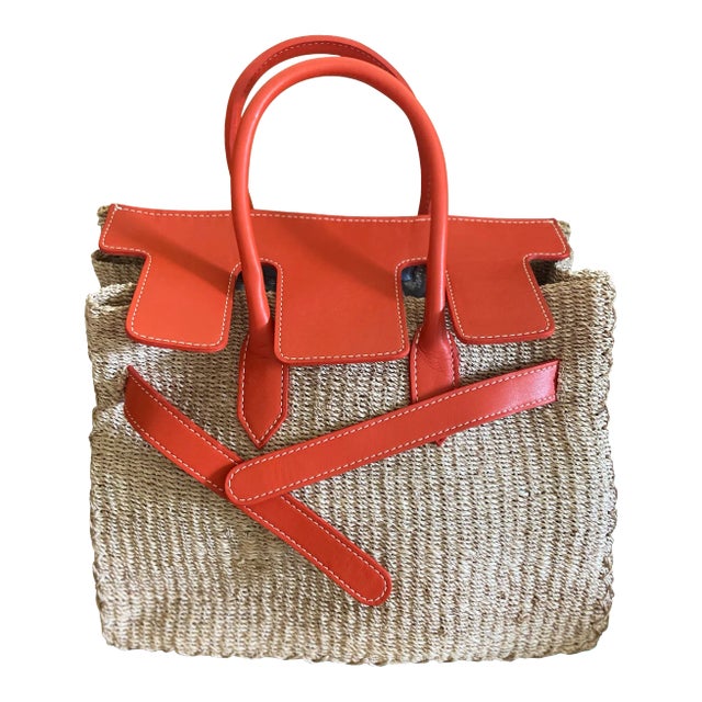 Seagrass Kelly Large Burnt Orange Bag For Sale