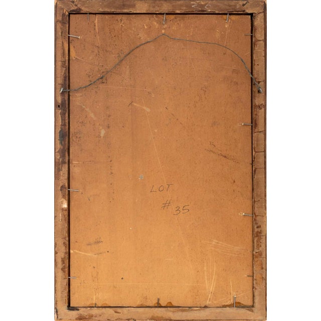 Paint Illegibly Signed Still Life of Roses Oil, 1930 For Sale - Image 7 of 7