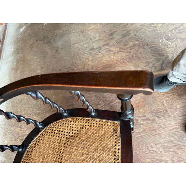Antique Edwardian Style Barley Twist Armchair For Sale - Image 15 of 16