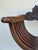 Wood Antique Carved Wood Side Chair: Savonarola Carved Hardwood Accent Chair For Sale - Image 7 of 12