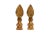 A pair of brass filigree lamp finials. Fits a standard size lamp harp. Dimensions per finial. We have more lamp finials...