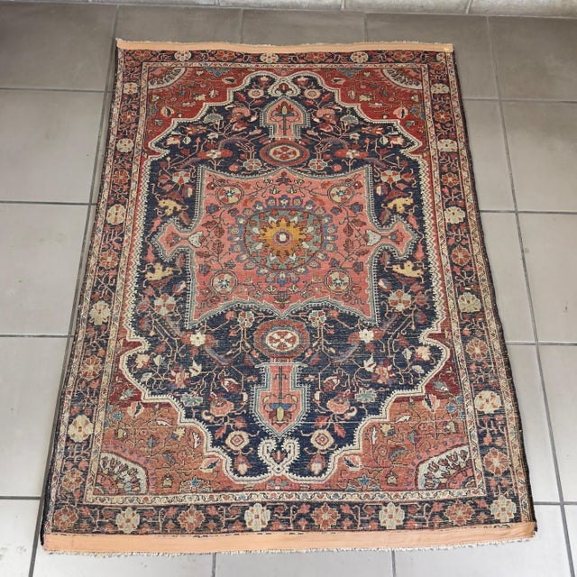 Malayer Floral Medallion Rug by Ignoto for Ignoto For Sale - Image 3 of 8
