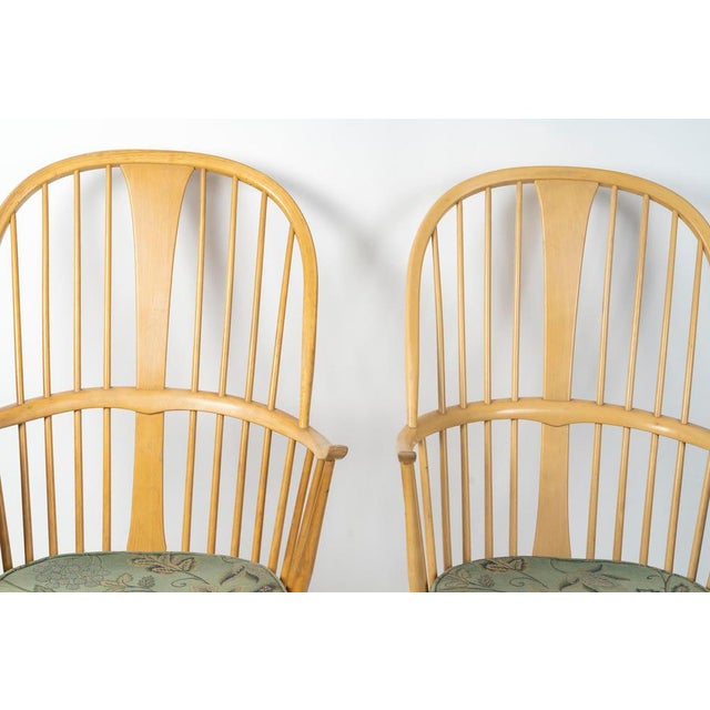 20th Century English Windsor Armchairs by Ercol, Set of 2 For Sale - Image 4 of 9