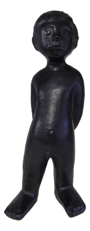 Ceramic Boy Sculpture attributed to Elie Van Damme for Perignem, 1960s