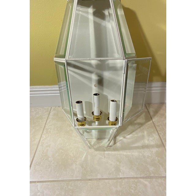 Single Powder Coated Brass Wall Lantern For Sale - Image 9 of 12