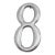 Vintage Aluminum House Number Eight For Sale