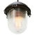 Vintage Industrial Grey and Clear Striped Glass Pendant Light For Sale - Image 4 of 7