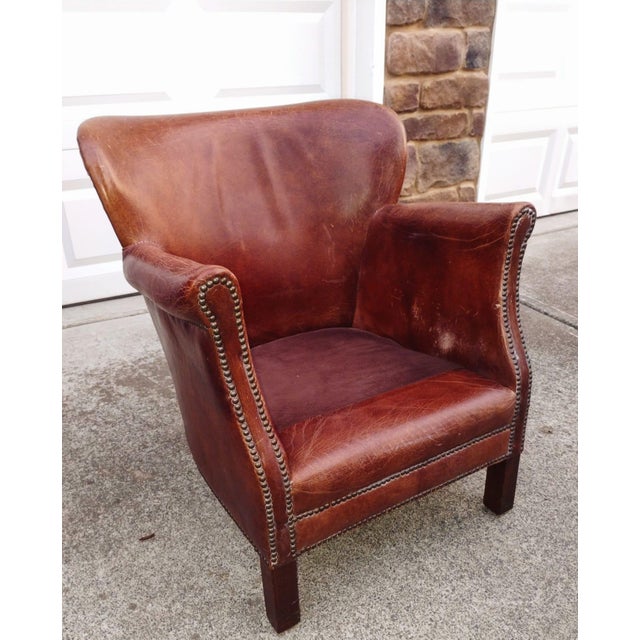 Restoration Hardware Academic Charm & Unmatched Craftsmanship With the Iconic Professor's Leather Chair From Restoration Hardware. For Sale - Image 4 of 12