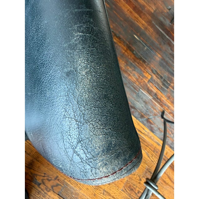 Gary Lee for Niedermeier Black Leather Architectural Armchair, Mid-1990s For Sale - Image 11 of 13