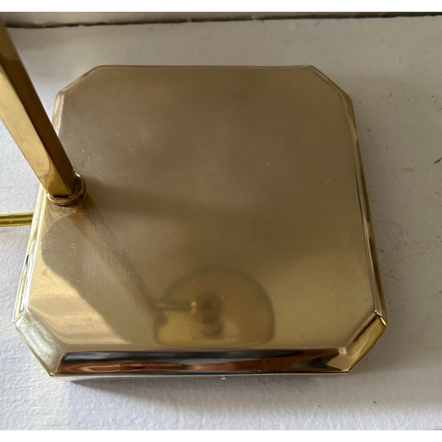 1980s Vintage Brass Candlestick Lamp For Sale - Image 5 of 6