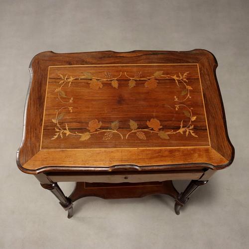 Small Table in Rosewood and Mahogany For Sale - Image 5 of 11