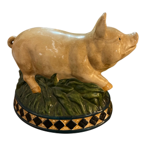 1970s Ceramic Rustic Style Pig Decorative Piece