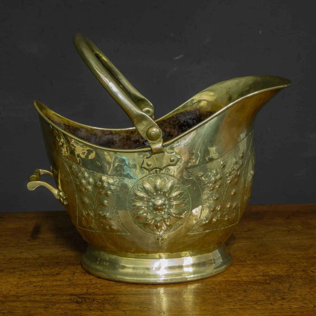 Victorian Brass Coal Helmet For Sale - Image 10 of 10