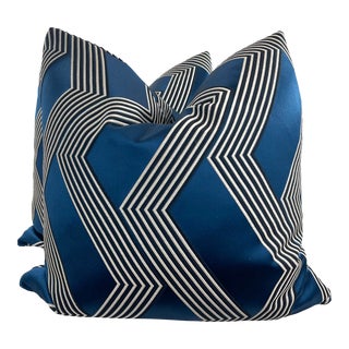 Dedar "Funky Stripes" in Ottanio 22" Pillows-A Pair For Sale