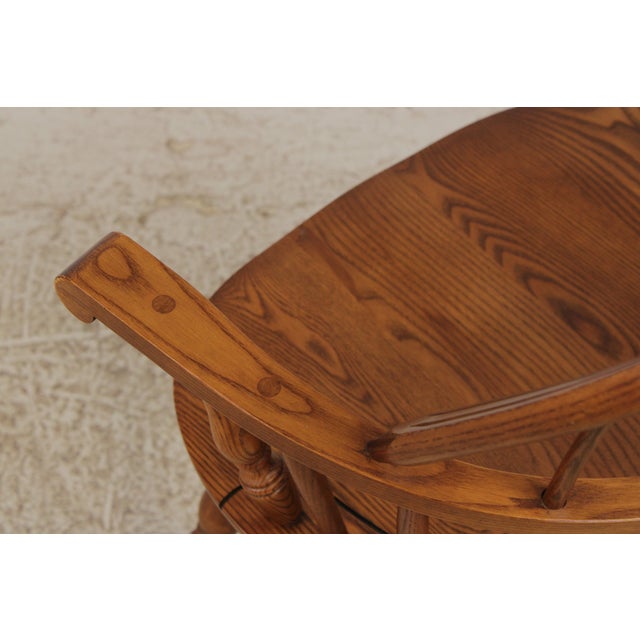 Set of 6 Hitchcock Oak Windsor Style Dining Room Chairs For Sale - Image 11 of 18