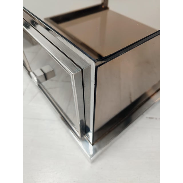 Vintage Chrome Mirrored Bedside Tables by Michel Pigneres, 1970s, Set of 2 For Sale - Image 10 of 18