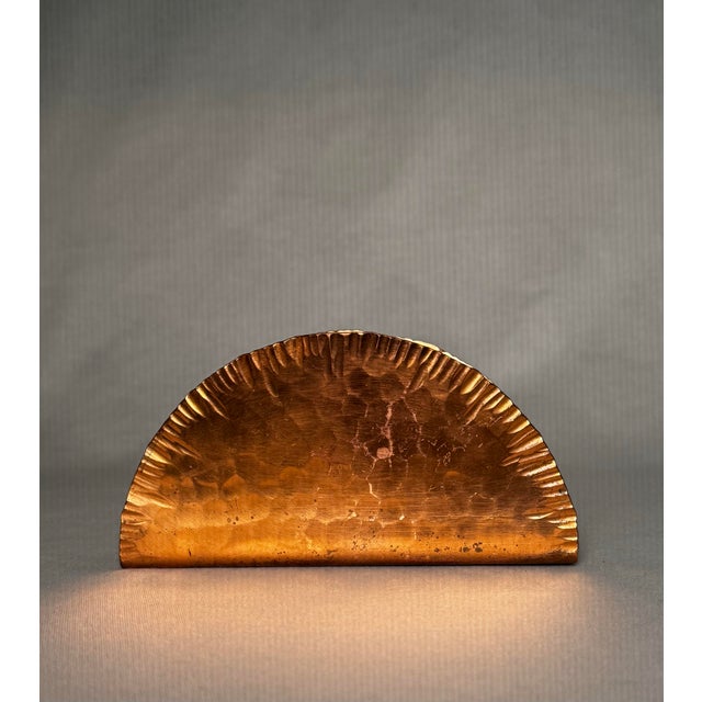 Roycroft Vintage Southwestern Hammered Copper Napkin Holder For Sale - Image 4 of 12