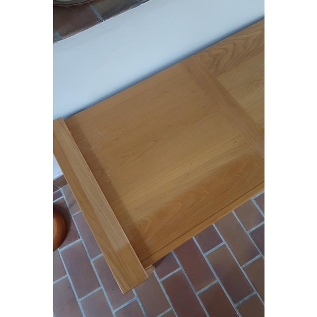 1980s Long Low Sideboard Bench in Elm by Camif, France, 1970s For Sale - Image 5 of 18