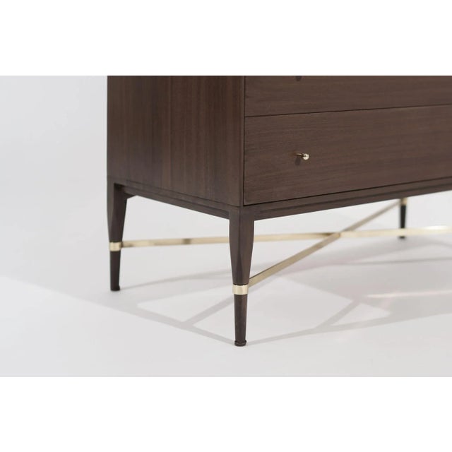 1950s Attributed to Paul McCobb Gentleman's Chest of Drawers in Mahogany For Sale - Image 9 of 12