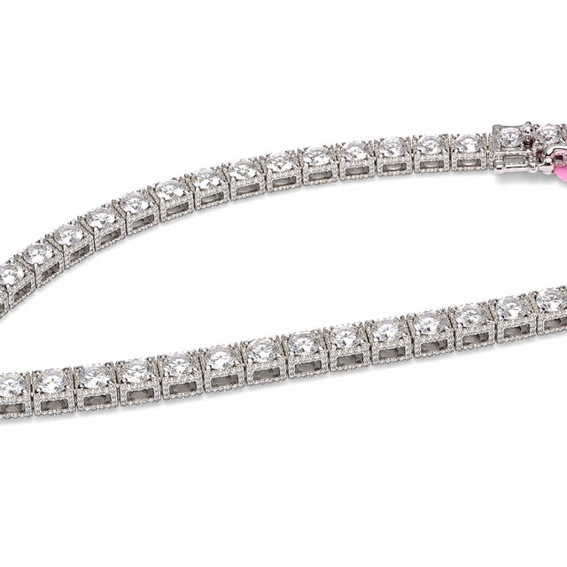 2020s 10k White Gold 46-5/8 CTTW Lab-Grown Diamond Men's Necklace, 22 In For Sale - Image 5 of 11