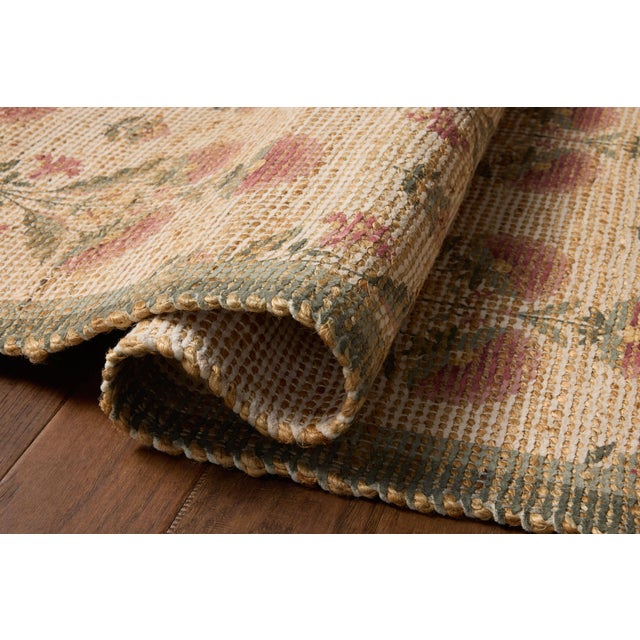 Loloi Rugs Chris Loves Julia x Loloi Rue Sage / Blush 7'-6" x 9'-6" Area Rug For Sale - Image 4 of 6