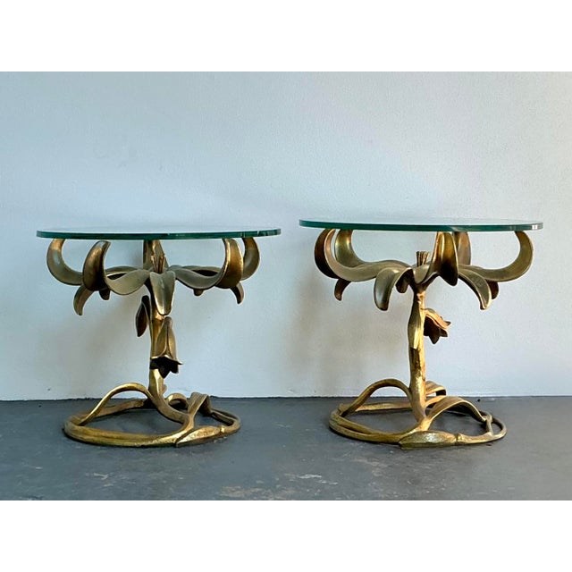 Vintage Regency Arthur Court Lily Side Tables - A Pair For Sale - Image 4 of 12