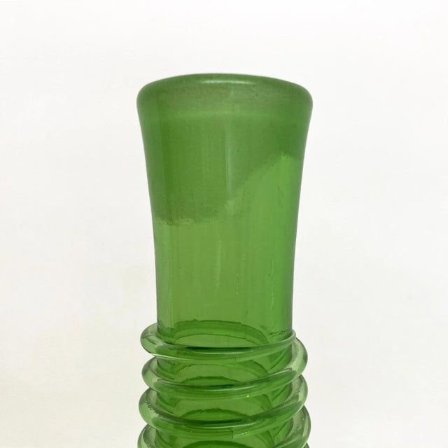 Vintage Green Blenko Myers Decanter With Spiral Wrap For Sale - Image 10 of 11