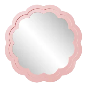 Fleur Home Audubon Peony Circle Mirror in Authentic Pink, 48x48