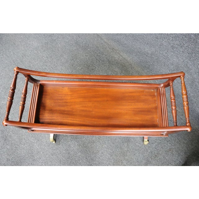 Brown Late 20th Century Baker Mahogany & Brass Regency Style Planters - Set of 2 For Sale - Image 8 of 9