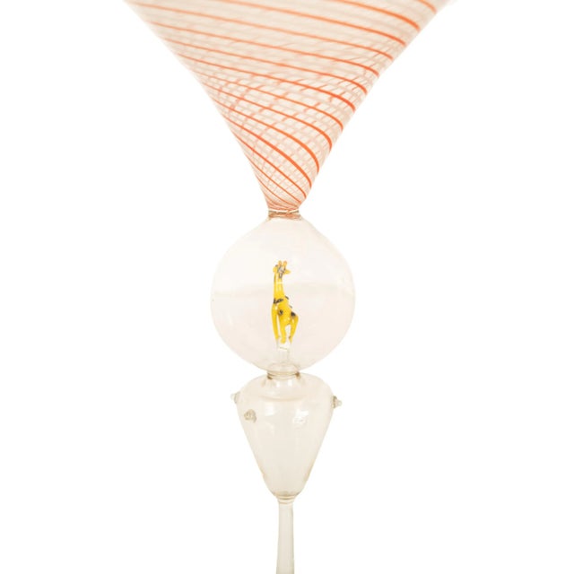 Antique Set 3 Handblown Martini Glasses Animals Bimini Werkstätte Austria 1925 For Sale - Image 13 of 15