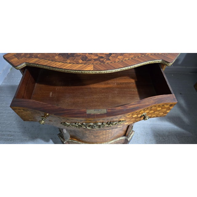 Wood French Serpentine Side Cabinet, 1880s For Sale - Image 7 of 17
