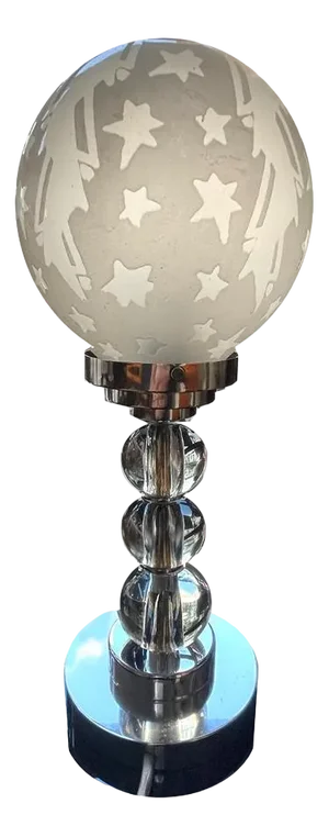 Art Deco Table Lamp with Glass Balls