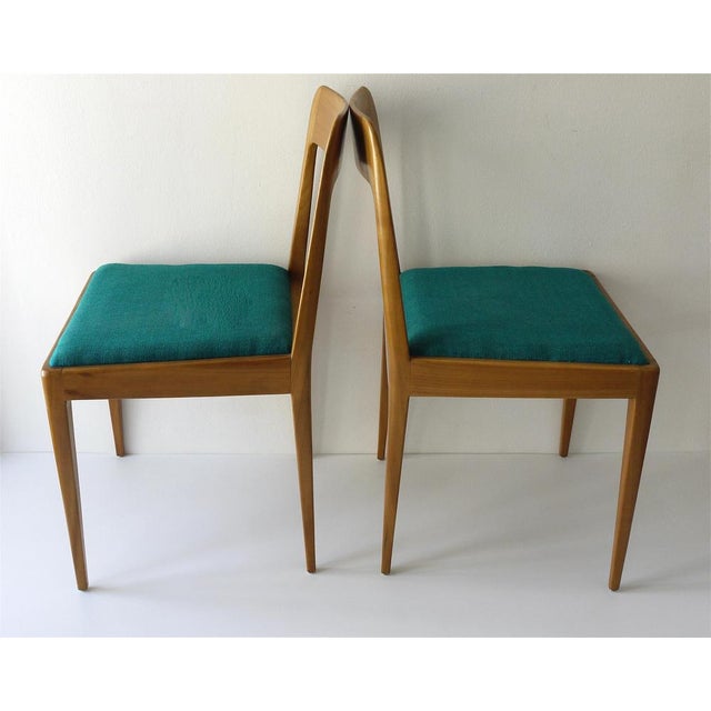 Mid-Century Walnut Dining Chairs attributed to Carl Auböck, Vienna, Austria, 1950s, Set of 4 For Sale - Image 10 of 18