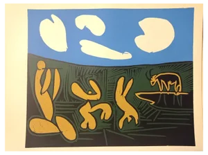 Pablo Picasso, Bacchanale 1, Original Linocut, 1962