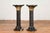 Pair of Black Carrara Marble Twisted Pedestals with Bronze Corinthian Capitals For Sale - Image 11 of 15