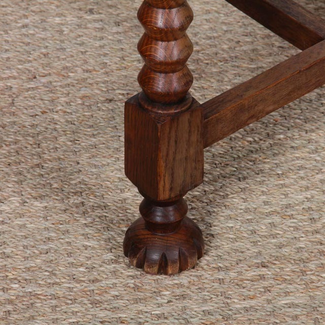 Vintage Straw-Seated Chairs in Oak, 1940, Set of 6 For Sale - Image 3 of 10
