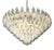 Handmade Crystal Polyhedron Glass Chandelier, 1962 For Sale